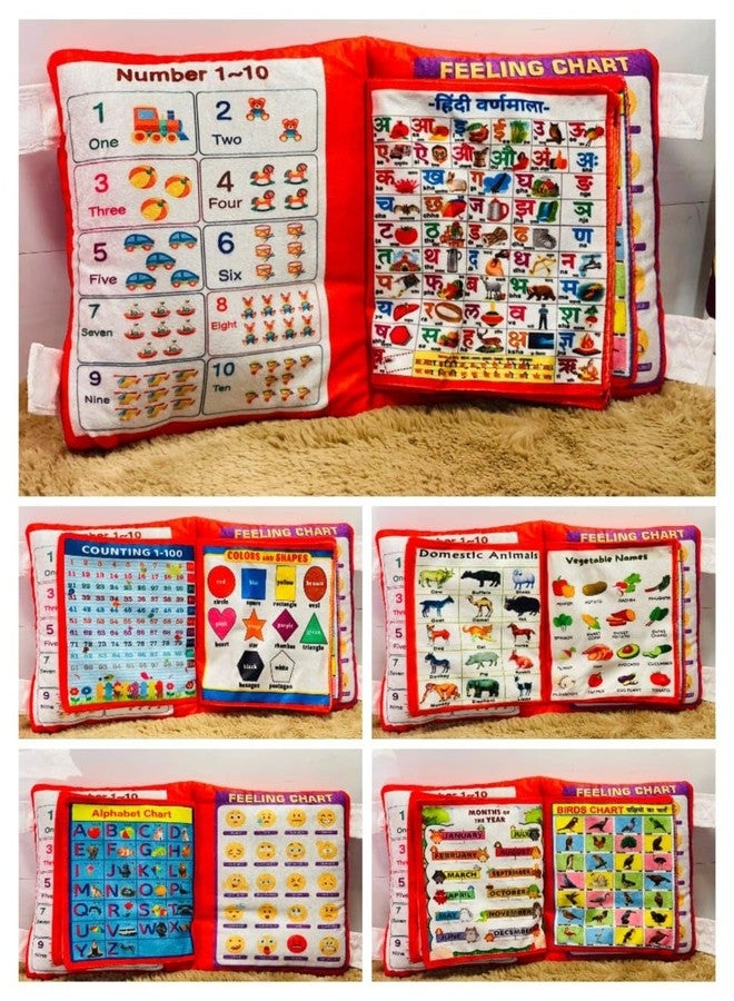 Blenzza Deco™ Kids Learning Cushion Book Cotton Educational Alphabet (Pack of 1 Kids Design) - Image 3